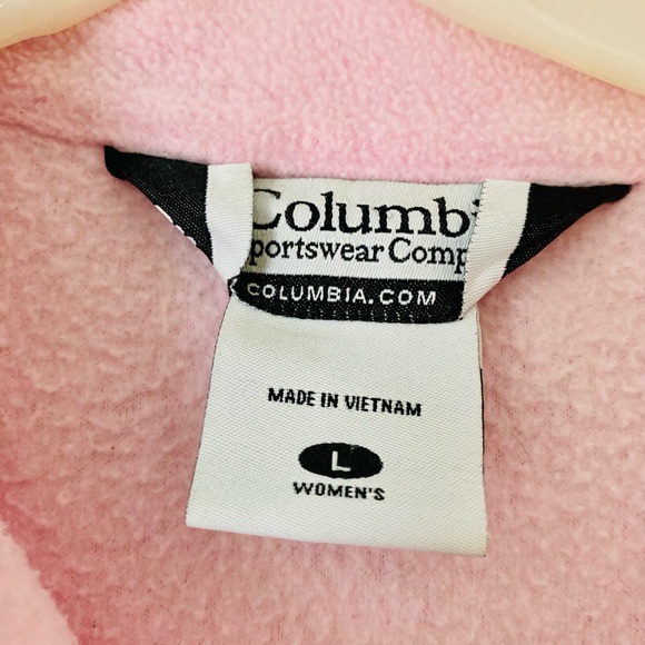 Columbia Breast Cancer Awareness Light Pink Fleece Jacket Women's Size Large - Picture 2 of 4